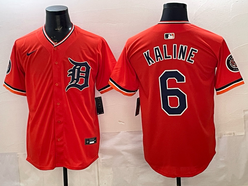 Men Detroit Tigers #6 Kaline orange Game Nike MLB Jersey 2026032003->->MLB Jersey